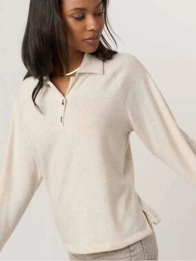 Project Social T Enzo Henley in Oatmeal Size S NWT